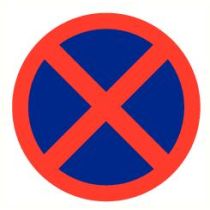 Pictogram Verboden te stoppen