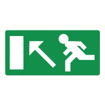 Pictogram Vluchtrichting links trap op