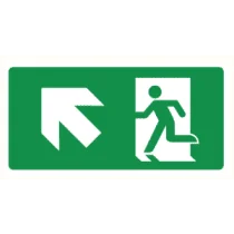Pictogram Vluchtrichting links trap op