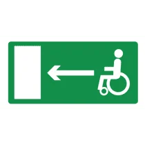 Pictogram Vluchtrichting mindervaliden naar links