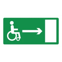 Pictogram Vluchtrichting mindervaliden naar rechts