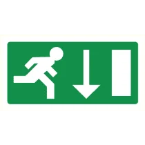 Pictogram Vluchtrichting rechtdoor (of naar beneden)