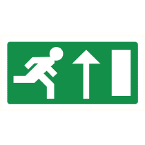 Pictogram Vluchtrichting rechtdoor (of naar boven)