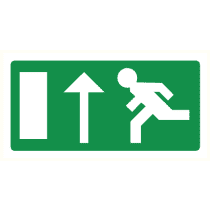 Pictogram Vluchtrichting rechtdoor (of naar boven)
