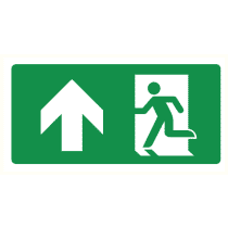 Pictogram Vluchtrichting rechtdoor (of omhoog)