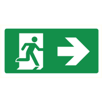 Pictogram Vluchtrichting rechts
