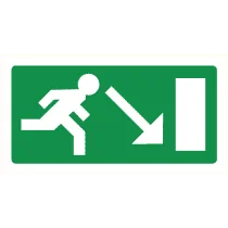 Pictogram Vluchtrichting rechts trap af