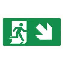 Pictogram Vluchtrichting rechts trap af
