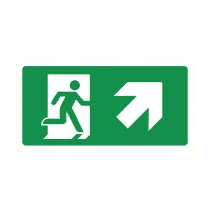 Pictogram Vluchtrichting rechts trap op