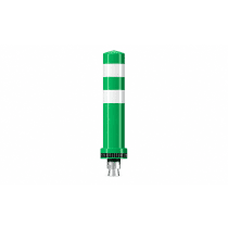 Pole Cone groen verkeerspaal, met witte reflectiebanden, hoog 40 cm, ø 8 cm 