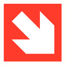 Richtingspijl trap op of trap af