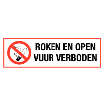 Roken en open vuur verboden