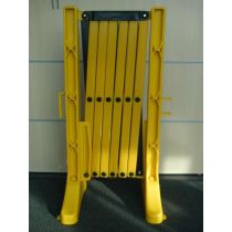 Schaarhek PE uittrekbaar tot circa 3,50 meter, kleur geel/zwart