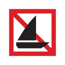 Scheepvaartbord A.15 / Verboden voor zeilschepen
