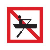 Scheepvaartbord A.16 / Verboden voor door spierkracht voortbewogen schepen