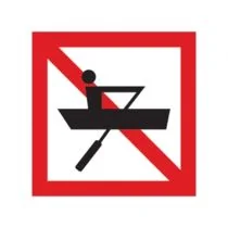 Scheepvaartbord A.16 / Verboden voor door spierkracht voortbewogen schepen