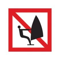 Scheepvaartbord A.17 / Verboden voor zeilplanken