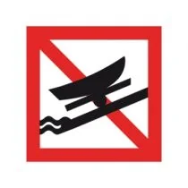 Scheepvaartbord A.19 / Verboden hier boten te water te laten of uit het water te halen
