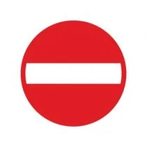 Scheepvaartbord A.1a / In-, uit- of doorvaart permanent verboden