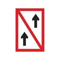 Scheepvaartbord A.2 / Voorbijlopen verboden