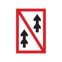 Scheepvaartbord A.3 / Voorbijlopen verboden voor samenstellen onderling