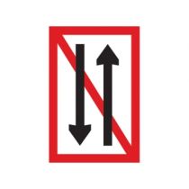 Scheepvaartbord A.4 / Ontmoeten en voorbijlopen verboden