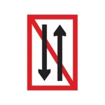 Scheepvaartbord A.4 / Ontmoeten en voorbijlopen verboden