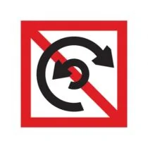 Scheepvaartbord A.8 / Verboden te keren