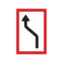 Scheepvaartbord B.2a / Verplichting zich naar de bakboordzijde van het vaarwater te begeven