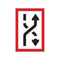 Scheepvaartbord B.4b / Verplichting zich naar de stuurboordzijde van het vaarwater te begeven
