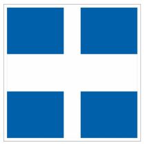 Scheepvaartbord E.10a / Het gevolgde vaarwater geldt als nevenvaarwater ten opzichte van het vaarwater waarin het uitmondt