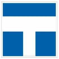 Scheepvaartbord E.10b / Het gevolgde vaarwater geldt als hoofdvaarwater ten opzichte van het vaarwater dat daarin uitmondt