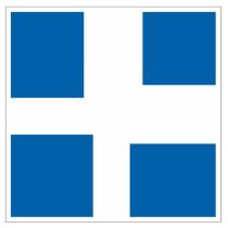 Scheepvaartbord E.10e / Het gevolgde vaarwater geldt als hoofdvaarwater ten opzichte van het vaarwater dat daarin uitmondt