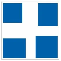 Scheepvaartbord E.10f / Het gevolgde vaarwater geldt als hoofdvaarwater ten opzichte van het vaarwater dat daarin uitmondt