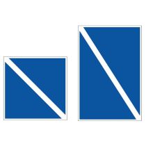 Scheepvaartbord E.11 / Einde van een verbod of een gebod geldend voor één richting of einde van een beperking