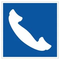 Scheepvaartbord E.14 / Telefoon