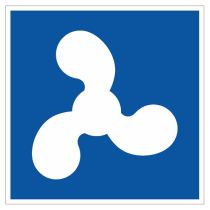 Scheepvaartbord E.15 / Motorschepen toegestaan