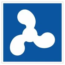 Scheepvaartbord E.15 / Motorschepen toegestaan