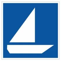 Scheepvaartbord E.18 / Zeilschepen toegestaan