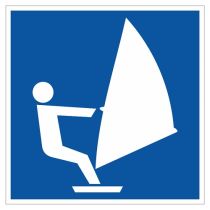 Scheepvaartbord E.20 / Surfplanken toegestaan