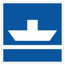 Scheepvaartbord E.4a / Niet vrijvarende veerpont