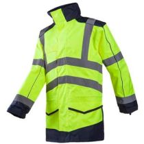 Sioen 166A Anfield parka fluor geel/blauw