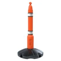 Skipper oranje afzetpaal met voetplaat