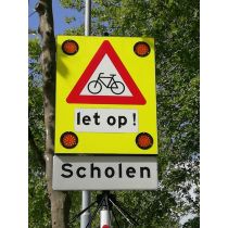 Solar LED attentiebord J24 met onderbord let op !
