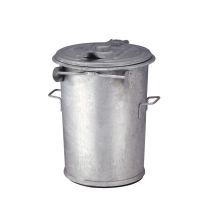 Staalverzinkte afvalbak, inhoud 90 liter
