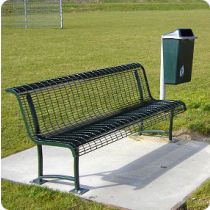 Stalen rooster zitbank