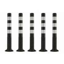 T-FLEX flexibele kunststof afzetpaal, hoogte 75 cm, kleur zwart (RAL9005)