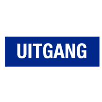 Tekstbord uitgang