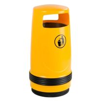 UV-bestendige afvalbak Merlin 90 liter, kleur geel