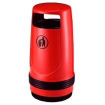 UV-bestendige afvalbak Merlin 90 liter, kleur rood